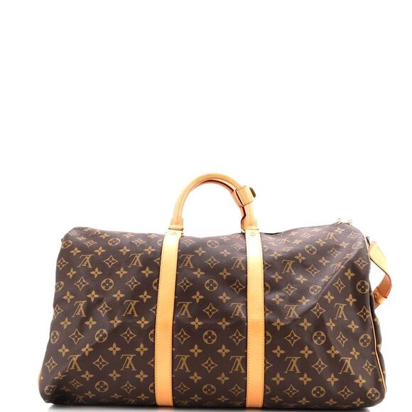 Louis Vuitton Keepall Bandouliere Bag Monogram Canvas 50 Brown - Picture 3 of 7
